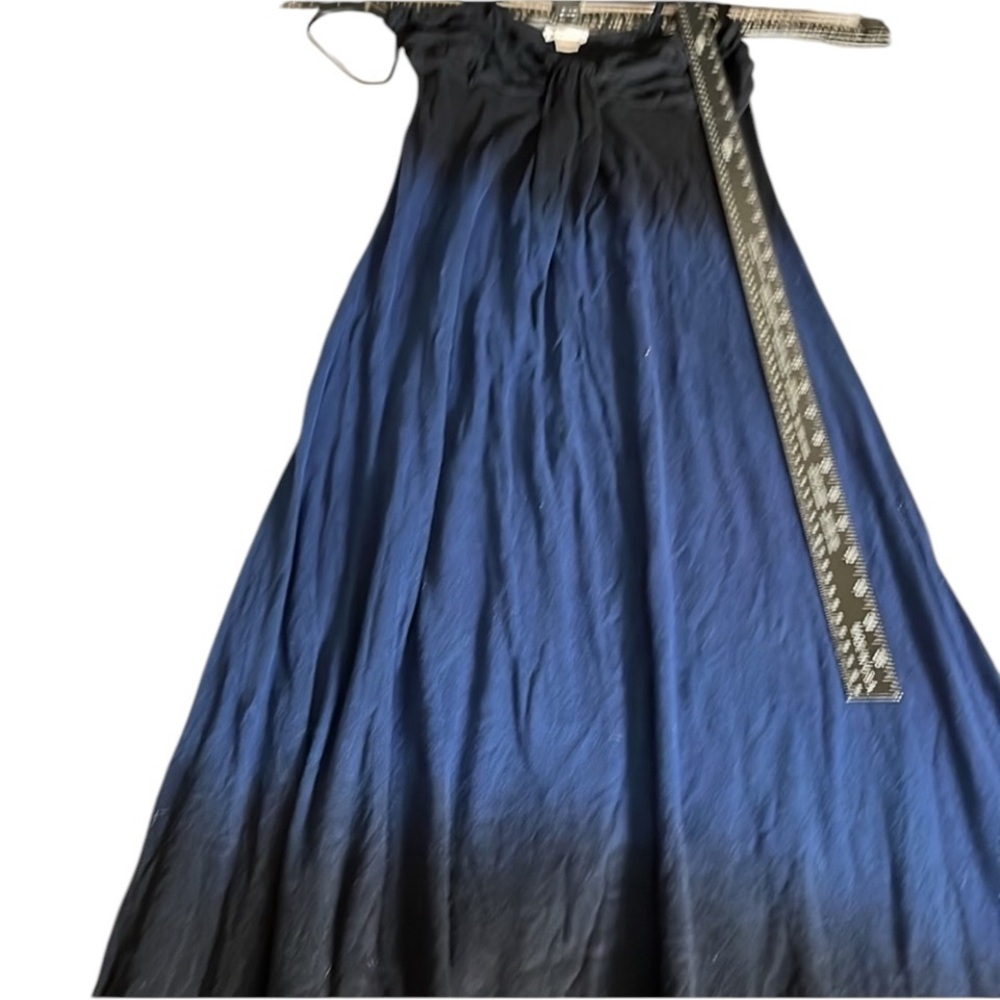 Xhilaration size large navy maxi dress strapless adjustable spaghetti straps